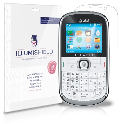 iLLumiShield - Alcatel 871A Screen Protector Japanese Ultra Clear HD Film with Anti-Bubble and Anti-Fingerprint - High Quality (Invisible) LCD Shield - Lifetime Replacement Warranty - [3-Pack] OEM / Retail Packaging