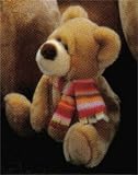 11" Cubly Beanbag Bear With Fleece Scarf