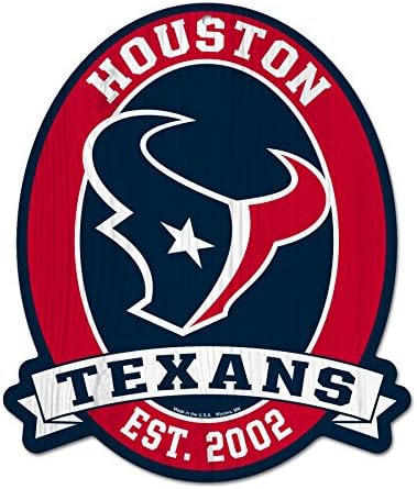 11X13" Houston Texans NFL Wood Street Sign