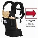 Ergo Baby Black Baby Carrier with Camel Lining and LED Safety Reflector Light for Increased Visibility