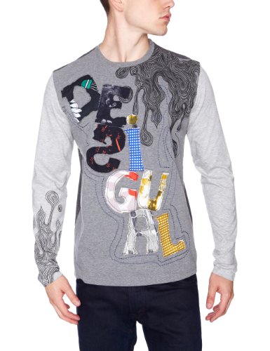 Desigual Herren Shirt/ Langarmshirt 17T1459, Gr. 48, Grau (2043 GRIS VIGORE OSCURO) Preisvergleich