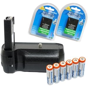 Maximal Power Replacement Battery Grip Combo for Nikon D40,  D40X, D60, and D5000