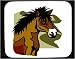 Decorated Mouse Pad with colt, horse, equine