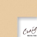 14x18 Matting for Picture Frame Custom Cut Mat Board Tan with Cream Core (B705MAT)