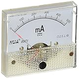 uxcell アナログ電流計　電流計　DC0?500mA　パネルAMPメーターゲージクラス2.5 85C1