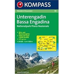 Unterengadin, Bassa Engadina 1 : 50 000: Nationalpark / Parco Nazionale. Wandern / Escursioni. Orts - und Namensregister / Indice dei nomi e delle localit�. GPS-genau