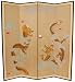 Martial Arts Accessories - 6ft. Dragons Asian Art Hand Painted Floor Screen Room Divider - 72