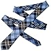 TopTie Unisex Black and Light Blue Plaid Skinny 2