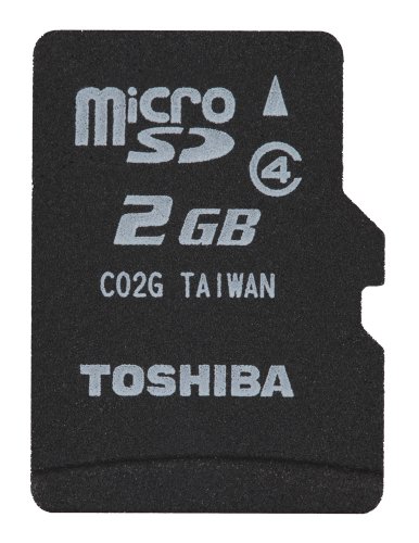 新製品☆ 【2GB】 東芝 CLASS4対応 microSDカード ハイスピードタイプ（クリアケース付） SD-C02GR6W4