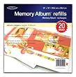 Generations Postbound 12 Inch by 12 Inch Refill Pages, 10/Package White