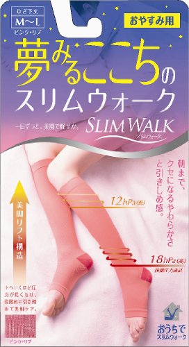 夢みるここちのスリムウォーク おやすみ用 ピンク M~Lサイズ