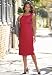 Linen-Blend Cap-Sleeve Dress