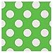 Unique Industries Lime Green 30423 Polka Dot Paper Napkins, 16ct