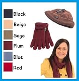 Ladies Thinsulate Fleece Hat, Glove & Scarf Set - Blue
