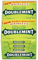 Wrigley's Doublemint Gum, 15-Stick Slim Packs (Pack of 20)