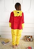 Skycastle(tm) High Quality Winnie the Pooh Cartoon Animal Shaped Winter Unisex One-piece Pajamas Hoodie Sleepwear Cosplay Costume (M)