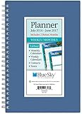 Blue Sky 2016-2017 Academic Year Weekly & Monthly Planner, Wire-O Binding, 5" x 8", Endless Summer (18727)