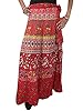 Gift for Women, Christmas Wrap Skirt Red Printed Cotton Wrap Around Skirt Dress