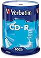 Verbatim 700 MB 52x 80 Minute Branded Recordable Disc CD-R - 100-Disc Spindle, FFP 97458