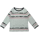 【H27年秋冬物】 chocola(ショコラ) ガーゼ天竺クルマPt長袖Tシャツ 120cm/オートミール NO.CH-1514-13007