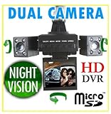 HD Dual Camera Car DVR Blackbox with LED IR Night Vision