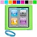 Durable Hard Shell Protective Snap On Cover Case for Apple iPod Nano 6th Generation + SumacLife TM Wisdom Courage Wristband, GREEN