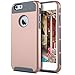 iPhone 6 Case,[4.7inch]by Ailun,Soft TPU Bumper&Hard Shell Solid PC Back,Shock-Absorption&Anti-Scratch Hybrid Dual-Layer Slim Cover,Siania Retail Package[Rose Gold]