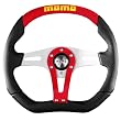 Momo TRK35BK0R Trek Red 350 mm Leather Steering Wheel