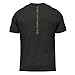 stacked tri-blend crew - vintage black/neon green - MD