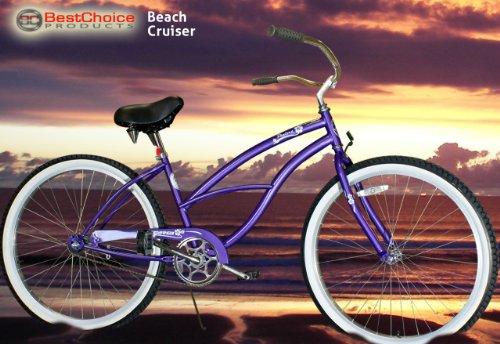 New Micargi 26" Ladies Bike Beach Cruiser Bicycle Pantera Purple
