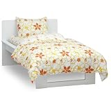 Argington Organic Twin Quilt, Heart And Flowers Print by Argington