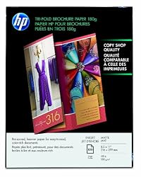 HP Tri-Fold Brochure Paper, Matte (100 Sheets, 8.5 x 11 Inches)