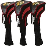 NHL Chicago Blackhawks 3-Pack Golf Club Headcovers - Black