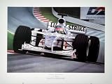 Jacques Villeneuve Racing Print By Gavin Macleod