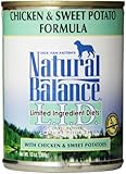 Natural Balance Canned Dog Food, Grain Free Limited Ingredient Diet Chicken and Sweet Potato Recipe, 13 Ounce, Pack of 12