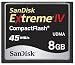 SanDisk 8GB Extreme IV - Compact Flash memory card (SDCFX4-8192-904, Retail Packaging)