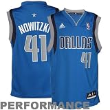 NBA Youth Dallas Mavericks Dirk Nowitzki Road Replica Jersey  (Blue, Large)