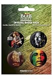 BOB MARLEY - BADGE PACK - PACK OF 4 X 38MM BADGES - BRAND NEW