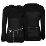 Baby Phat - Baby Phat Women's Belted L/S Cowl Neck Top