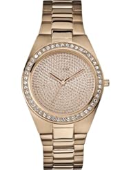 Guess Ladies Rose Gold Tone Bracelet Watch W12651L1