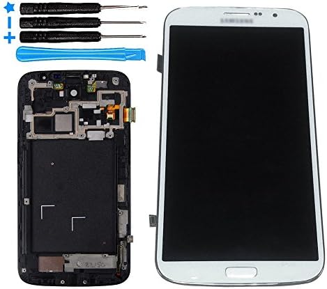 For Samsung Galaxy Mega 6.3 i9200 White LCD Display Touch Digitizer Assembly & Frame & Tools
