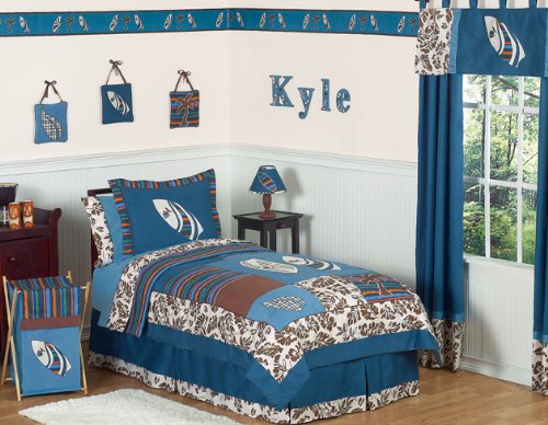 Tropical Hawaiian Kids Bedding 4pc Boys Surf Twin Set by Sweet Jojo Designs