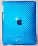 Blue Diamond Wave Premium Crystal Candy TPU Silicone Skin Case for Apple Ipad + Precut LCD Screen Protector