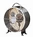 Deco Breeze Round Retro Table Fan, Stainless Steel, 12-1/2-Inch by 10-Inch