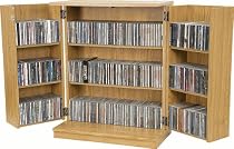 Locking DVD / CD / Video Multimedia Storage Unit with Oak Finish [KD-VCSU-OAK-GG]