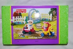 Fisher Price Little People Easter Egg Hunt Fence, Swing & People