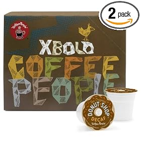 Coffee People Donut Shop Decaf Medium Roast, Extra Bold for Keurig Brewers, 22-Count K-Cups (Pack of 2)