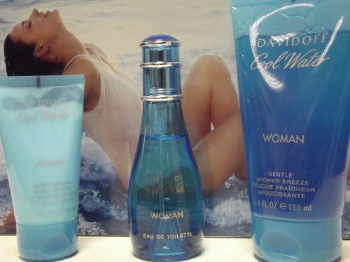 Davidoff Cool water woman EDT Vapo 50 ml + Bad 150 ml+ Body Lotion 50 ml Top Set - Top Pre Preisvergleich