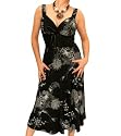 Blue Banana Black and White Floral Corset Style Dress