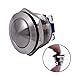 Momentary Push Button Switch, URTONE UR195, 1NO SPST DC 30V AC 250V 3A Stainless Steel Metal Shell Suitable for 19mm 3/4